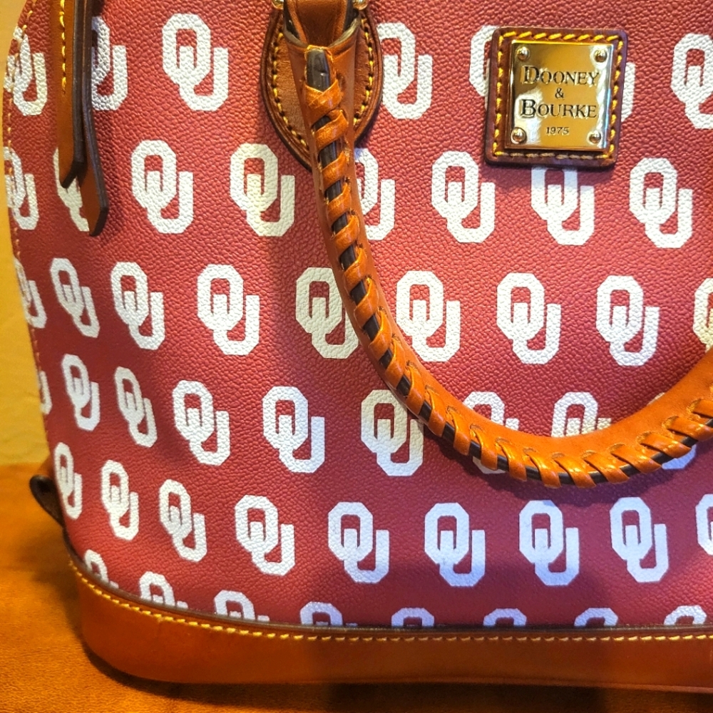 Women's Dooney & Bourke Crimson Oklahoma Sooners Zip Zip Satchel Purse